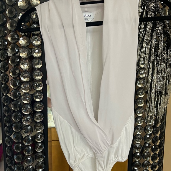 Sheer white Bebe Bodysuit Small - Picture 3 of 3